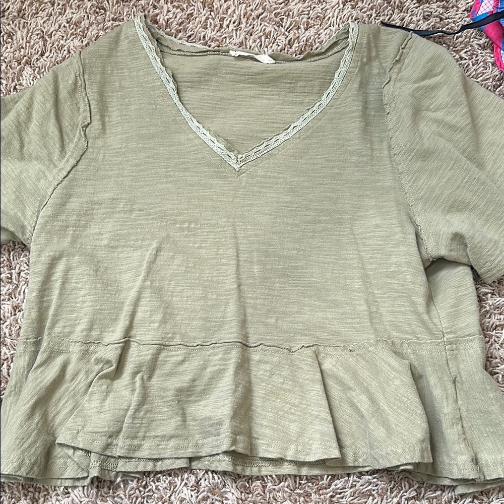 Olive Green Women's Top